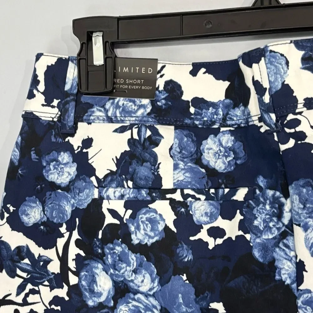 The Limited | Women’s Indigo Navy Floral Tailored Fit Casual Shorts Size 4